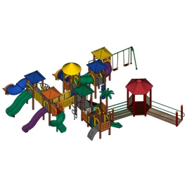 Conjunto de Parque Infantil Colorido 1001 Acessível