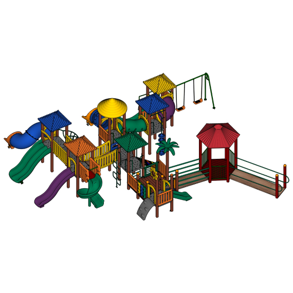 Conjunto de Parque Infantil Colorido 1001 Acessível