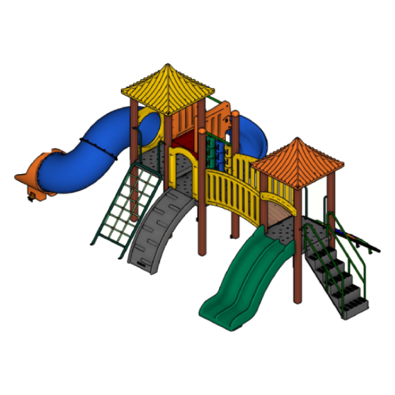 Conjunto de Parque Infantil Colorido PJ Escola